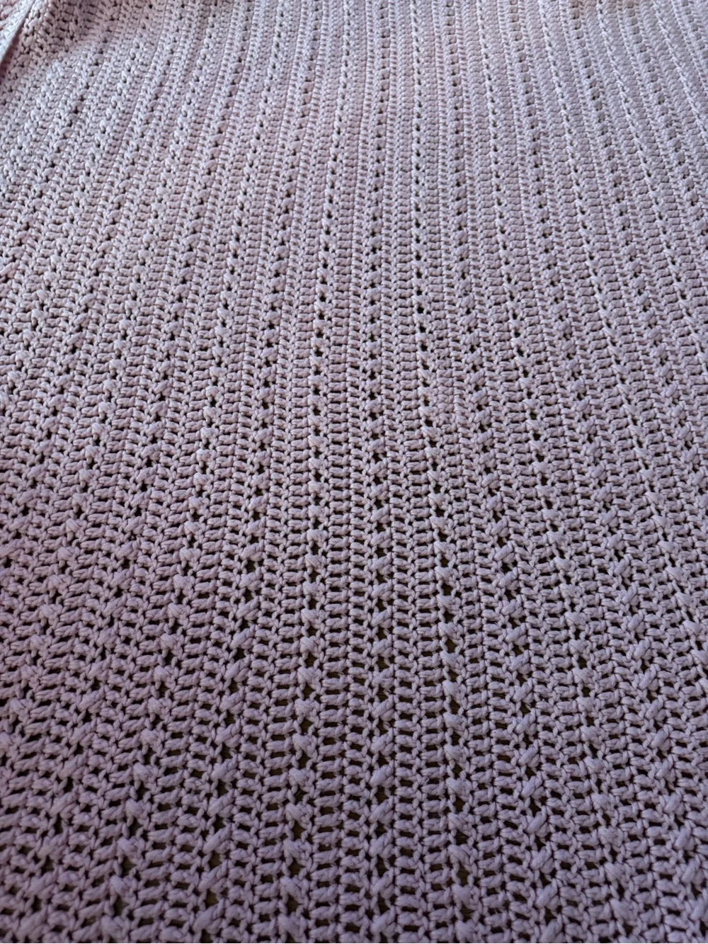 Pink afghan EUC - 70 x 50